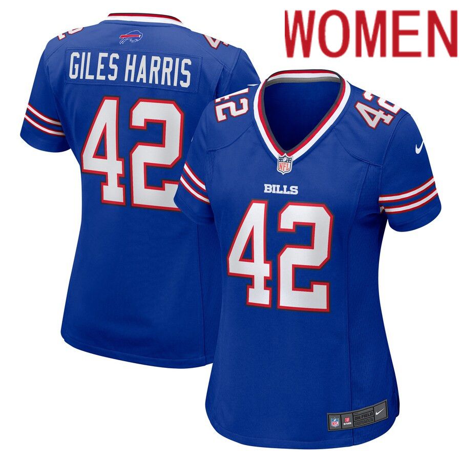 Women Buffalo Bills 42 Joe Giles-Harris Nike Royal Game NFL Jersey